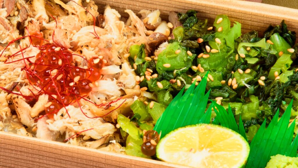すだち香る鯖と野沢菜の男飯ご膳