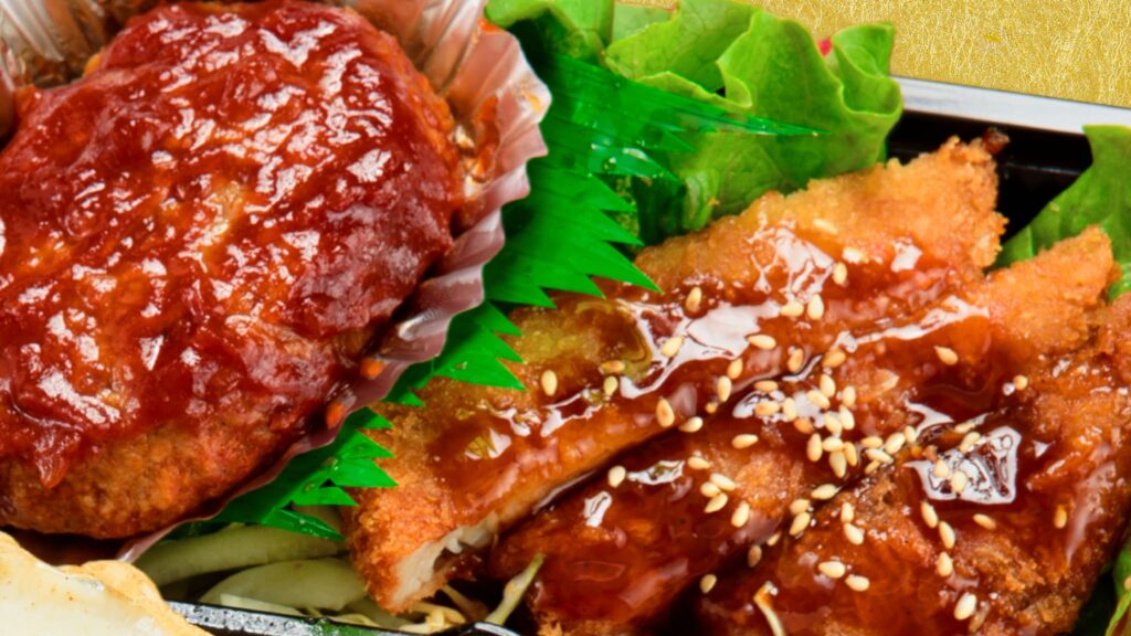 ハンバーグ&豚カツ弁当